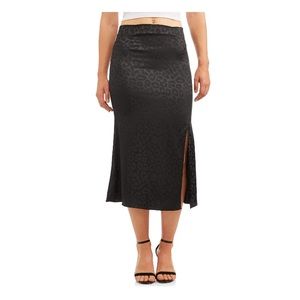 Leopard midi skirt